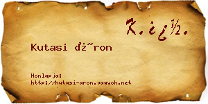 Kutasi Áron névjegykártya