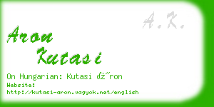 aron kutasi business card